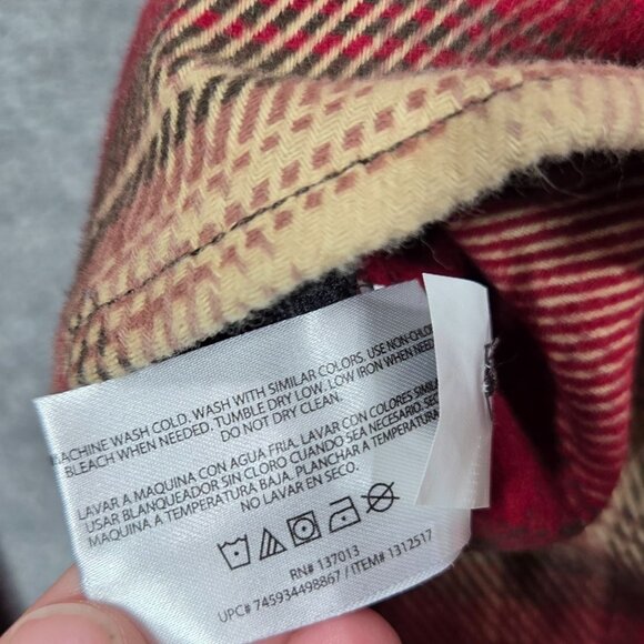 Orvis Shirt Mens Large Red Plaid Heavy Flannel Button Down Big Bear Shacket - Picture 6 of 9